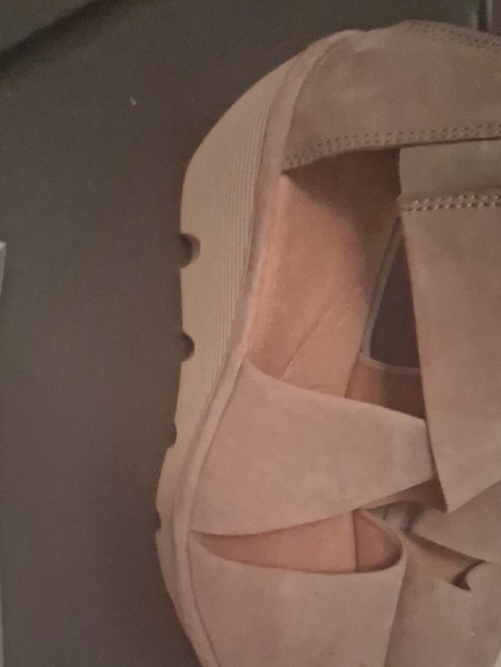 Women’s Open-Toe Suede Sandals in Light Taupe by Clarks - Picture 3 of 6